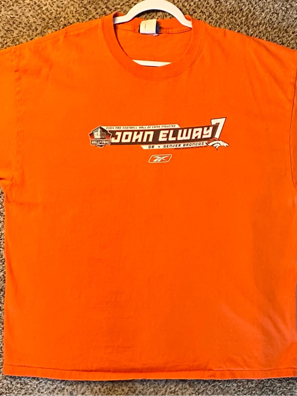 John Elway #7 2004 hall of fame induction Orange T-Shirt
